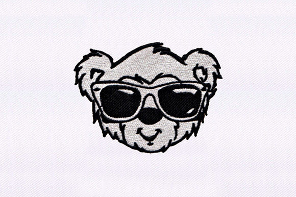 Cool Bear Face Embroidery