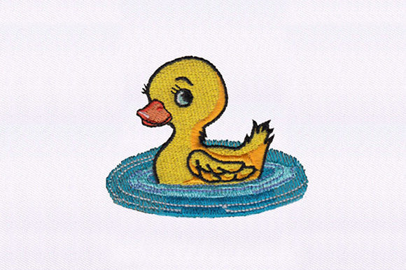 Cute Duckling Embroidery Design
